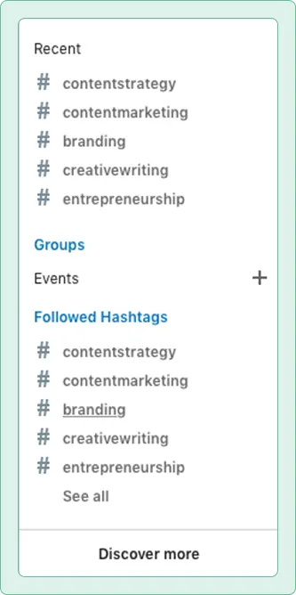 use hashtags on linkedin posts